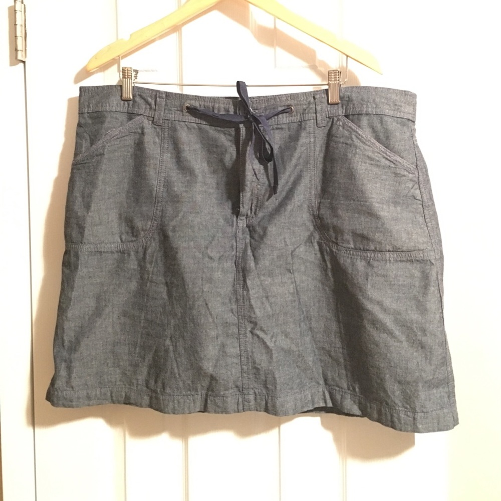 COPY - Denim skirt with shorts attached.